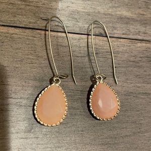 Anthropologie gold and blush pink earrings